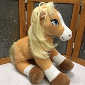 Build A Bear Horses & Hearts Palomino Spirit Plush Stuffed Toy Pony Plush Horse